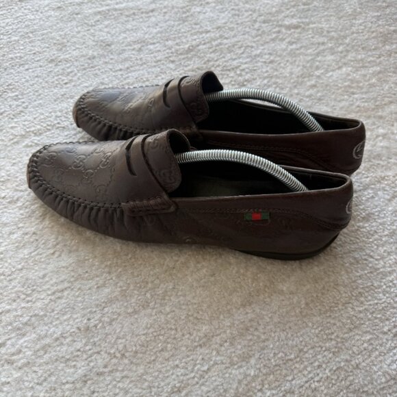 Gucci Signature GG Monogram Drivers - Espresso Brown - Size 8.5 EU main image 4